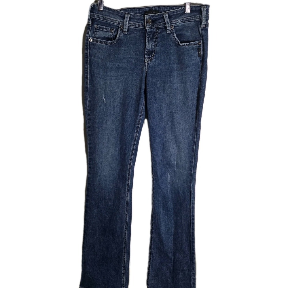 Silver Jeans Co Womens W28 L33‎ Bootcut Denim Stretch Blue